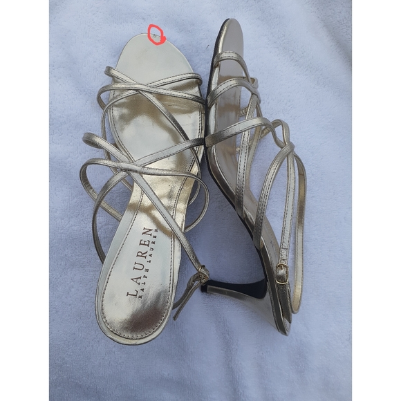 Lauren Ralph Lauren Shoes - Ralph Lauren light gold heels sandals size 7.5